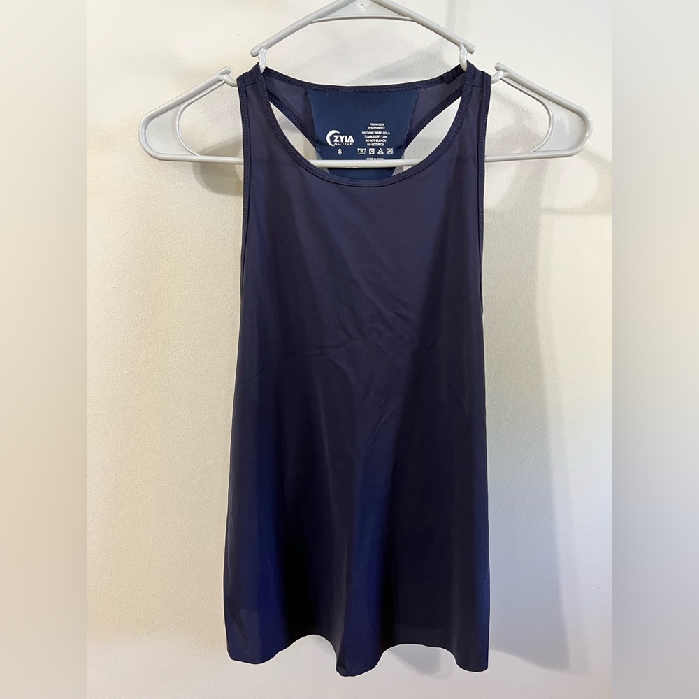 Zyia navy Racerback Mesh Tank